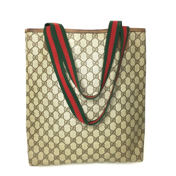 Gucci authentic brown monogram coated canvas tote bag - Picture 5 of 15